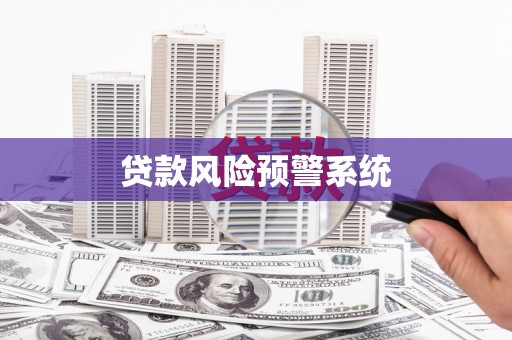 那玛夏贷款风险预警系统