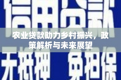南丹农业贷款助力乡村振兴，政策解析与未来展望