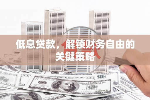 泸溪低息贷款，解锁财务自由的关键策略