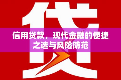 吉木萨尔信用贷款，现代金融的便捷之选与风险防范