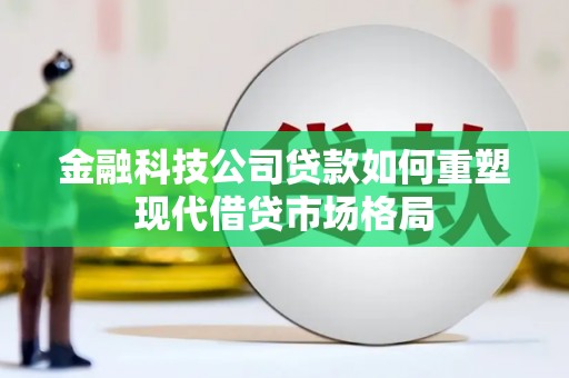 新建金融科技公司贷款如何重塑现代借贷市场格局