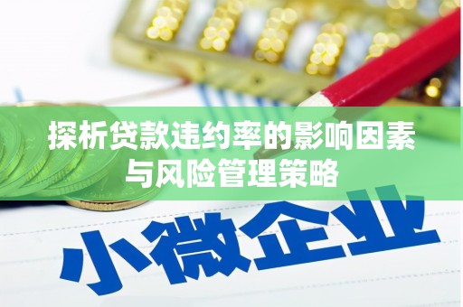 犍为探析贷款违约率的影响因素与风险管理策略