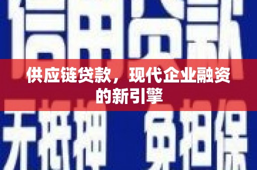 珲春供应链贷款，现代企业融资的新引擎