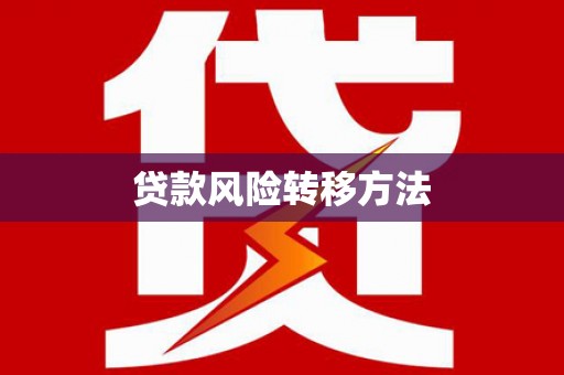 昂昂溪贷款风险转移方法