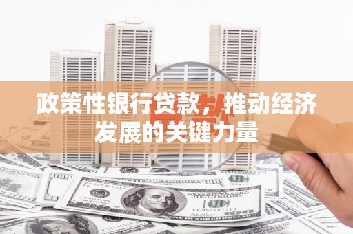中牟政策性银行贷款，推动经济发展的关键力量