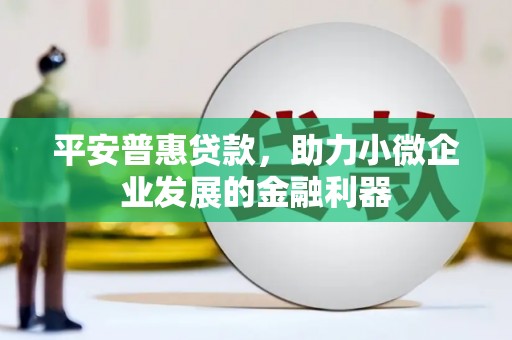 石冈平安普惠贷款，助力小微企业发展的金融利器